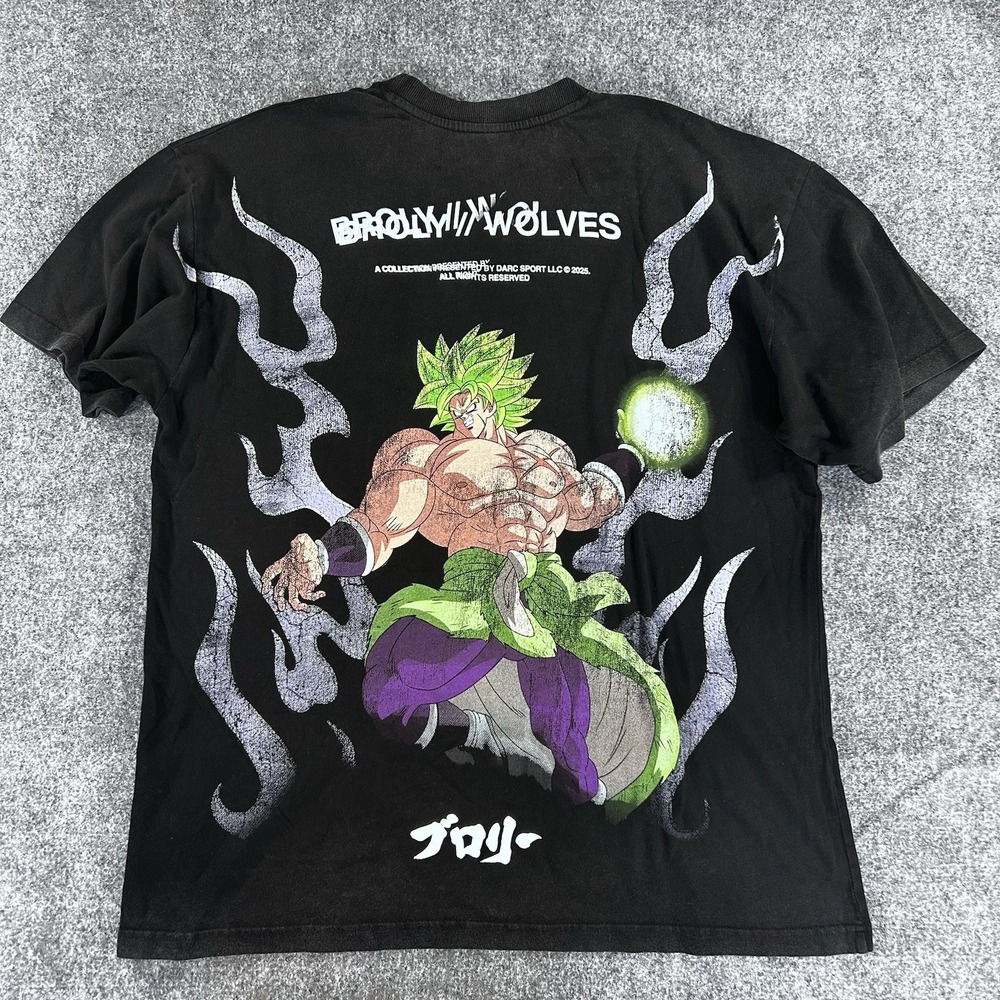 Darc Sport - DBZ Broly - Our Reason Shirt, Black, Large, Factory Misprint *READ*